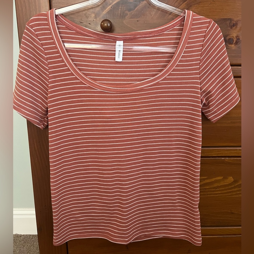 Wishlist striped short sleeve tee size small